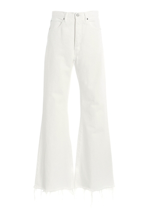 FRAME The Lax Frayed Rigid High-Rise Flared Jeans - Moda Operandi