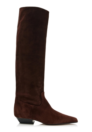 Khaite Marfa Suede Knee Boots - Moda Operandi