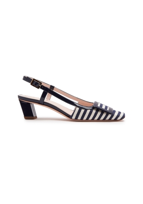 Roger Vivier Belle Vivier Leather-Trim Slingback Pumps - Moda Operandi