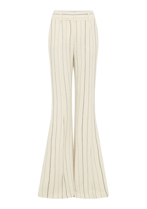 Gabriela Hearst Rhein Striped Wool-Cashmere Flared Pants - Moda Operandi