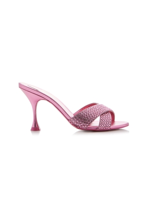Christian Louboutin Mariza Is Back 85mm Crystal-Embellished Suede Pumps - Moda Operandi