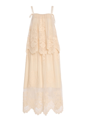Zimmermann Hypnotic Tiered Lace Maxi Slip Dress - Moda Operandi