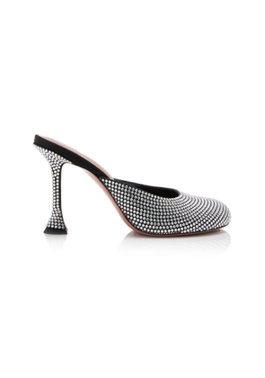 Amina Muaddi Iris Crystal-Satin Mules - Moda Operandi