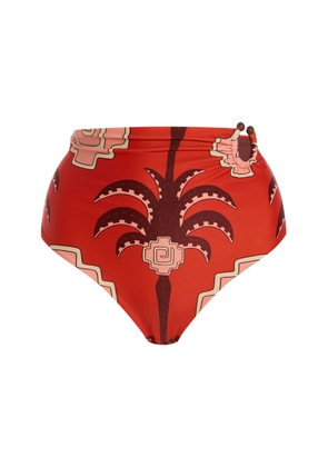 Johanna Ortiz Taita Ring-Detailed High-Waisted Bikini Bottom - Moda Operandi