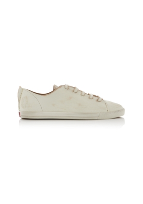 Prada Antiqued Leather Sneakers - Moda Operandi