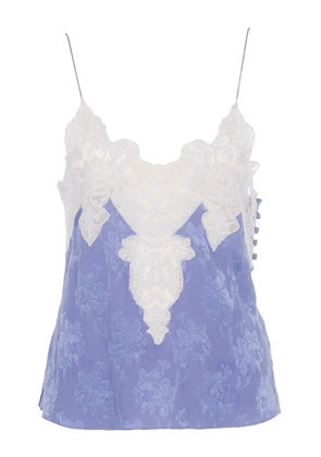 Chloé Lace-Trimmed Silk-Jacquard Lingerie Top - Moda Operandi