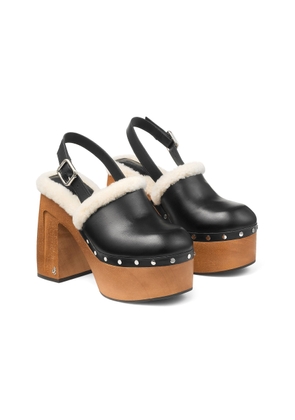 Jimmy Choo Alida Shearling Platform Clogs - Moda Operandi
