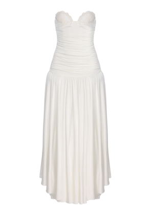Magda Butrym Exclusive Riviera Crochet-Trim Jersey Maxi Dress - Moda Operandi