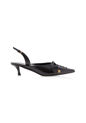 Givenchy Lace-Up Leather Slingback Pumps - Moda Operandi
