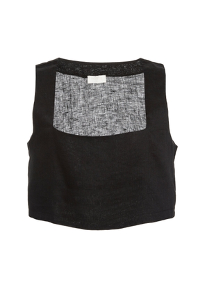 Posse Exclusive Alice Linen Crop Top - Moda Operandi