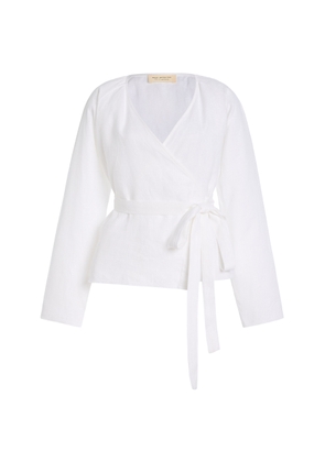 MARE PERPETUA Linen Wrap Top - Moda Operandi