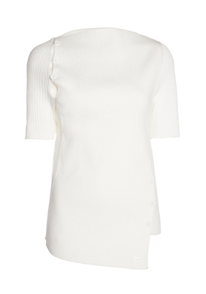 Courrèges Oblique Buttoned Knit Top - Moda Operandi
