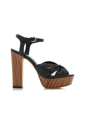 Jimmy Choo Heloise Leather Platform Sandals - Moda Operandi