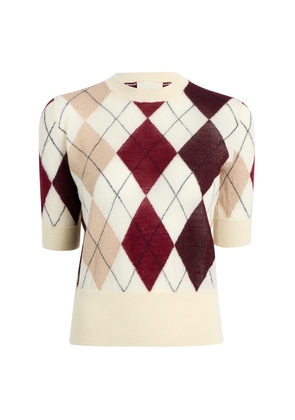 Khaite Anders Argyle-Knit Cashmere-Blend Top - Moda Operandi