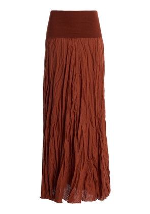 Johanna Ortiz Light And Sound Crinkled Linen-Cotton Maxi Skirt - Moda Operandi