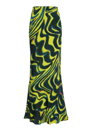 Christopher John Rogers Printed Satin Maxi Skirt - Moda Operandi
