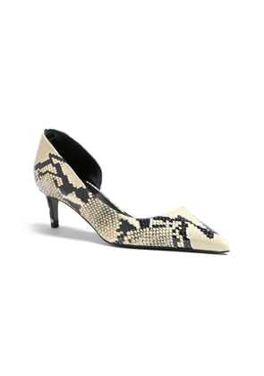 Khaite Jett D'Orsay Python-Effect Leather Pumps - Moda Operandi