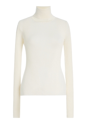 Gabriela Hearst Peppe Ribbed Cashmere-Silk Turtleneck Top - Moda Operandi