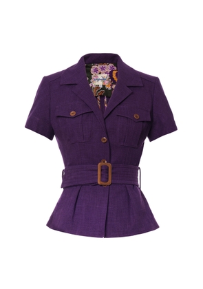 Lena Hoschek Alice Tie-Detailed Cotton-Blend Jacket - Moda Operandi