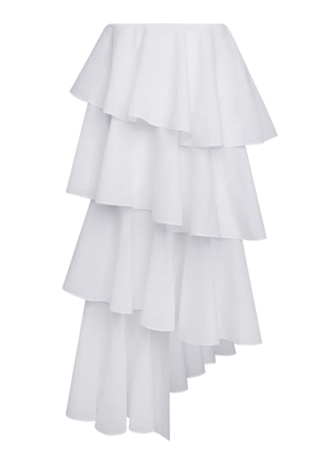 ALAÏA Spiral Cotton-Linen Skirt - Moda Operandi