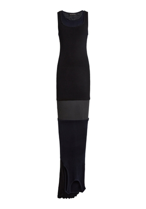 Balenciaga Upside Down Ribbed Cotton Maxi Dress - Moda Operandi