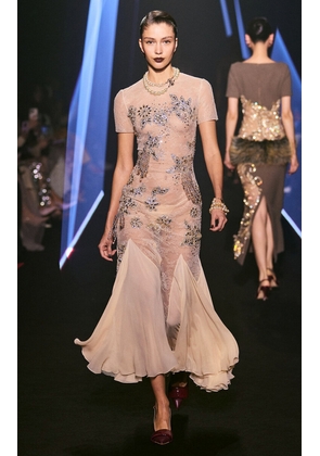 Georges Hobeika - Floral Embroidered Sheer Dress - Multi - FR 40 - Moda Operandi