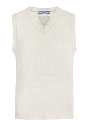 Prada Sheer-Knit Cashmere Vest - Moda Operandi