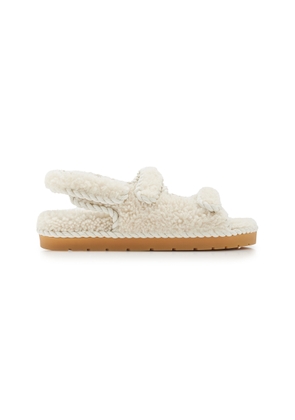 Bottega Veneta Jack Shearling Slingback Sandals - Moda Operandi
