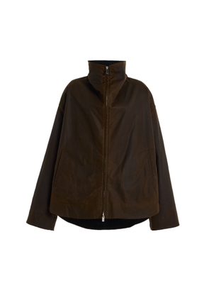 Toteme Zipped Cotton Funnel Jacket - Moda Operandi