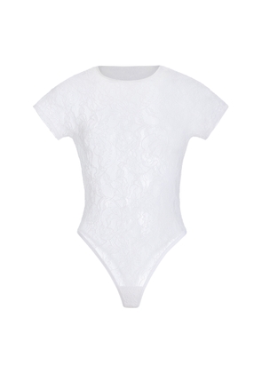 Wardrobe.NYC Lace Cap Sleeve Bodysuit - Moda Operandi