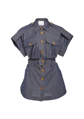 Acler Delton Belted Chambray Mini Dress - Moda Operandi