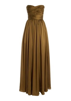 Ulla Johnson Anastasia Ruched Silk Gown - Moda Operandi