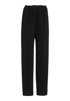The Row Bonnette Drawstring Wool-Blend Straight-Leg Pants - Moda Operandi