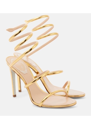 Rene Caovilla Cleo 105 mirrored leather sandals