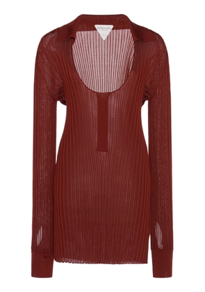 Bottega Veneta Ribbed Silk-Blend Top  - Moda Operandi