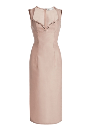 Ludovic de Saint Sernin Robin Wool-Silk Midi Dress - Moda Operandi