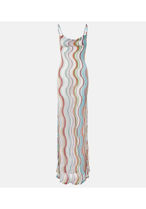 Missoni Wave open-back lame maxi dress