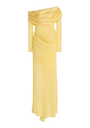 Christopher Esber Exclusive Draped Off-The-Shoulder Silk Maxi Dress - Moda Operandi