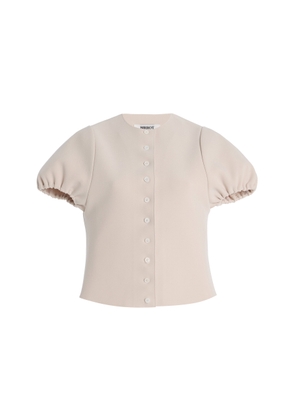 BIRROT Exclusive Lay3 Puff-Sleeve Bonded-Crepe Top - Moda Operandi