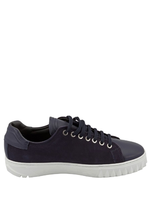 Salvatore Ferragamo Mens Cube Suede & Leather Low-top Sneakers