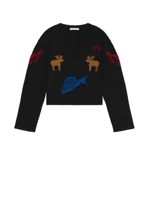 Connor McKnight Fish & Game Hunting Sweater in Black - Black. Size L (also in ).