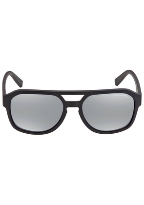 Armani Exchange Light grey mirror black Pilot Mens Sunglasses AX4074S 80786G 57