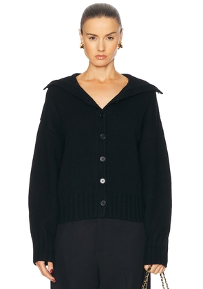 EAVES Diana Cardigan in Black - Black. Size L (also in ).