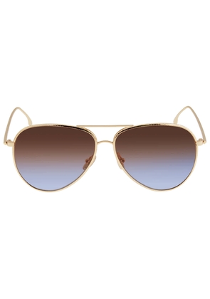 Victoria Beckham Brick, Blue Pilot Ladies Sunglasses VB203S 721 62
