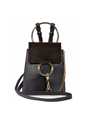 Chloe Faye Suede Calfskin Mini Bag - Black