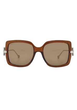 Salvatore Ferragamo Brown Square Ladies Sunglasses SF913S 210 55