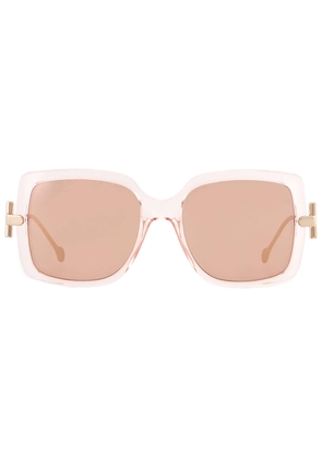 Salvatore Ferragamo Brown Square Ladies Sunglasses SF913S 290 55
