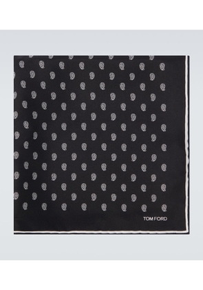 Tom Ford Printed silk twill pocket square