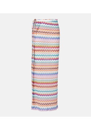 Missoni Zigzag lame wrap skirt
