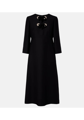 Valentino Crepe Couture embellished midi dress